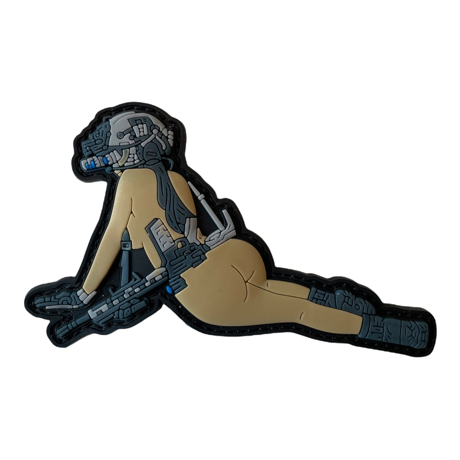 Gun Girl NVG Night Vision Sexy Morale Funny Tactical Military Rubber Patch