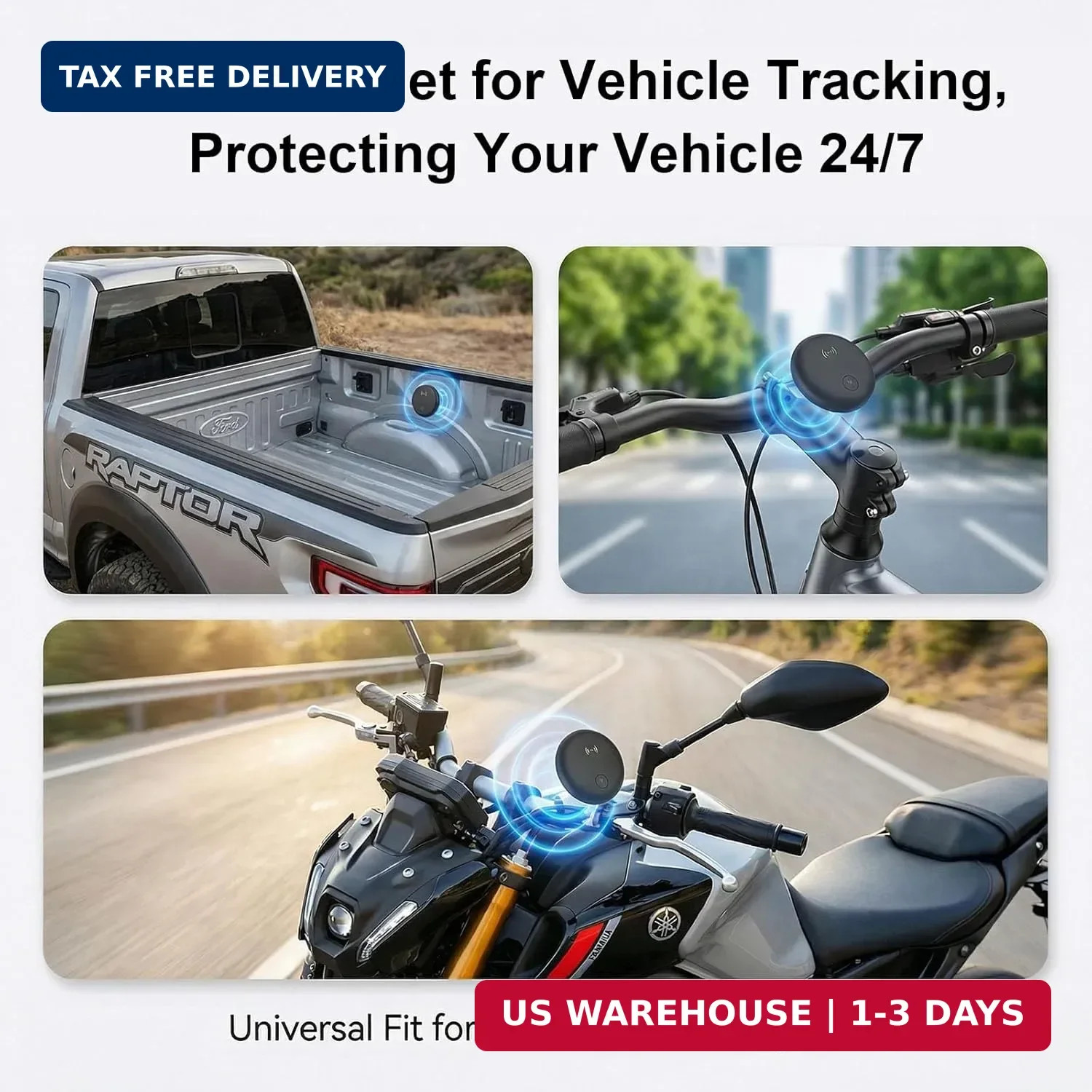 GPS Tracker for Vehicles, Real-Time Tracking for Cars w/Magnetic | No Monthly Fe