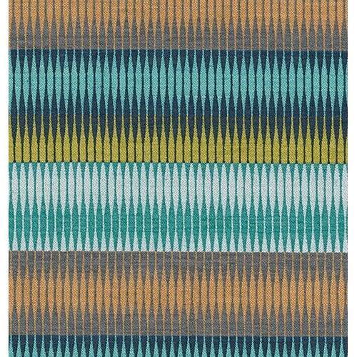 8.625 yds Brentano Quest Blue Orange Geometric Stripe Chenille Upholstery Fabric