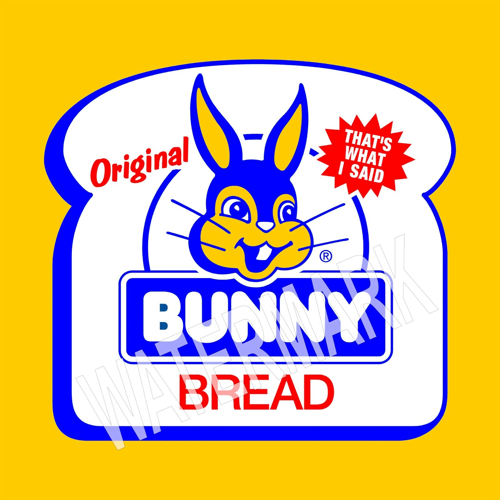 Bunny Slice Bread High Quality Metal Magnet 4 x 4 inches 9312