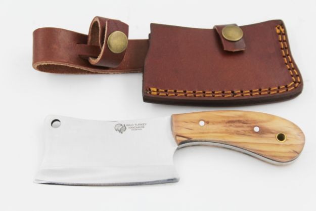 Wild Turkey Handmade Collection Full Tang Fix Blade Knife w/Premium Leather Case