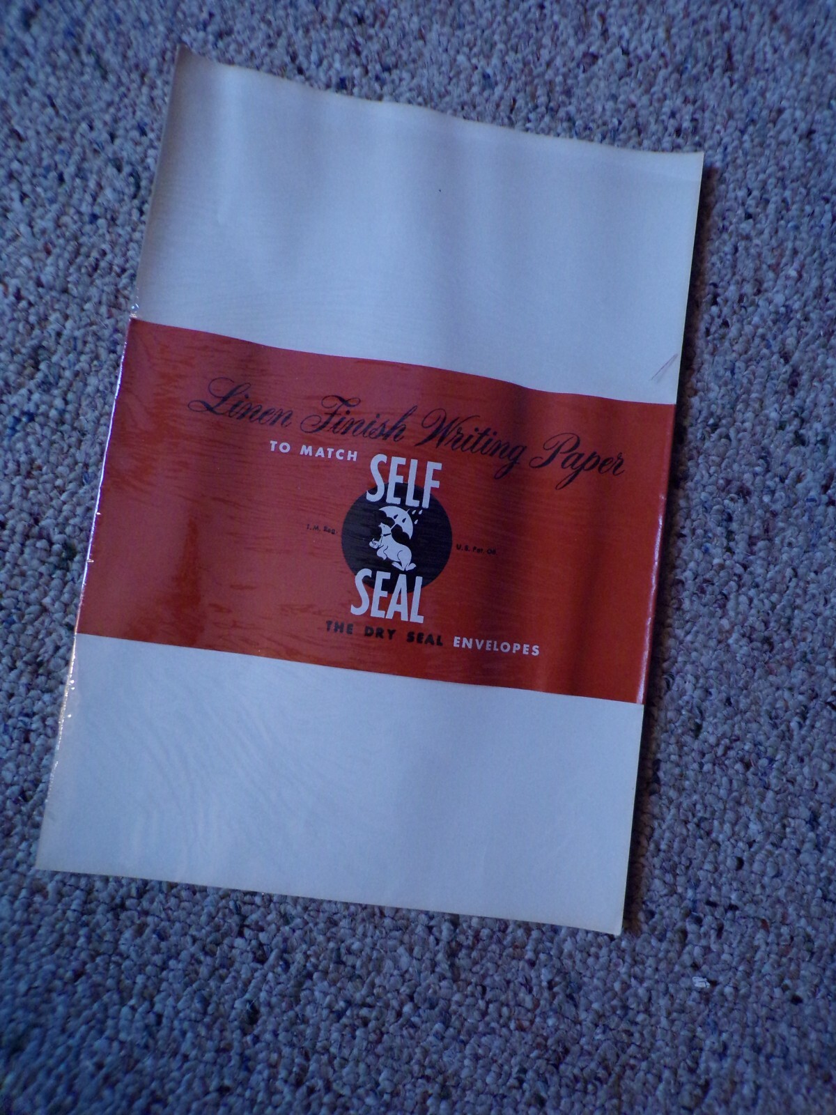 Vntg Self Seal Linen Finish Writing Paper Open Package United States Envelope Co
