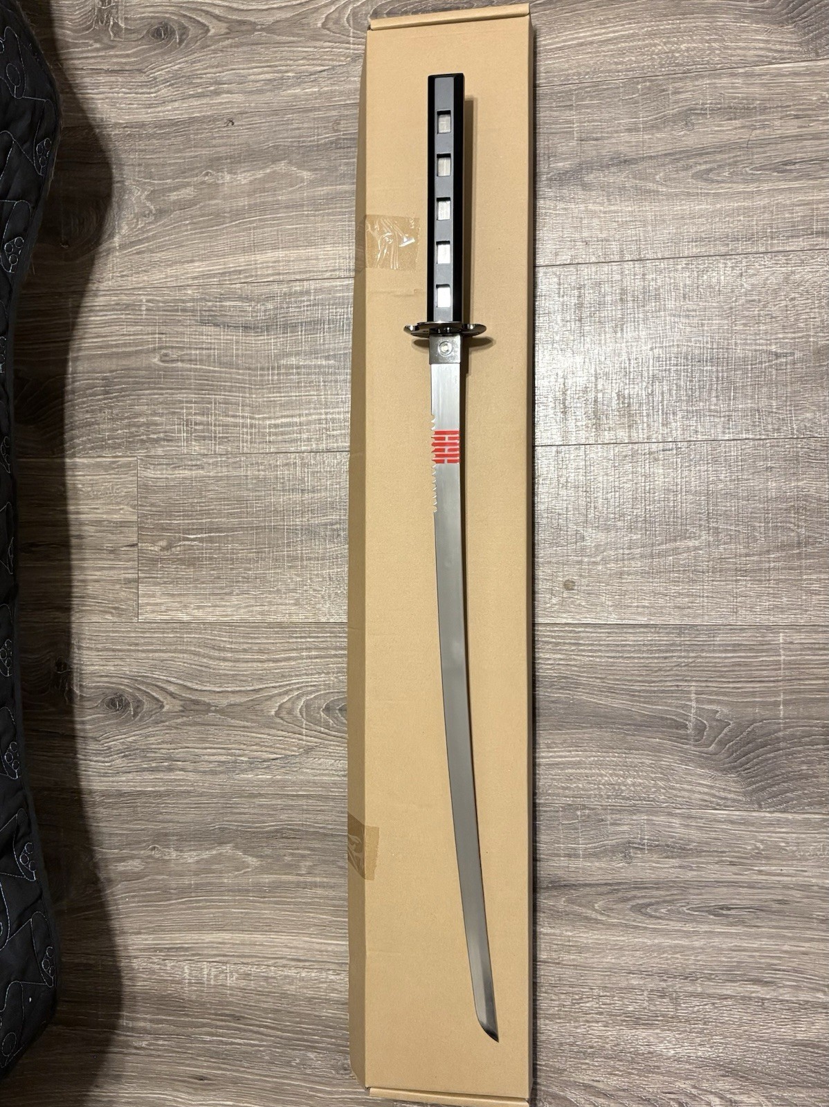 GI Joe Snake Eyes 41” Katana Sword Full Tang Real Steel Black Wood Sheath, Cover