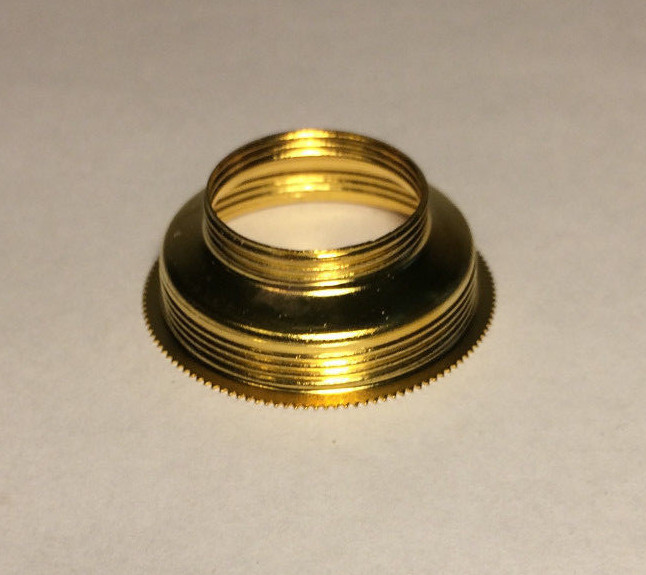 New Solid Brass # 1 to # 2 Expanding Collar Adapter for oil lamp burner #CO002