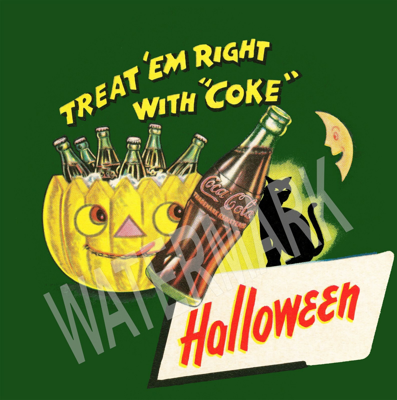 Halloween Coke Coca cola vintage High Quality Metal Magnet 4 x 4 inches 9295