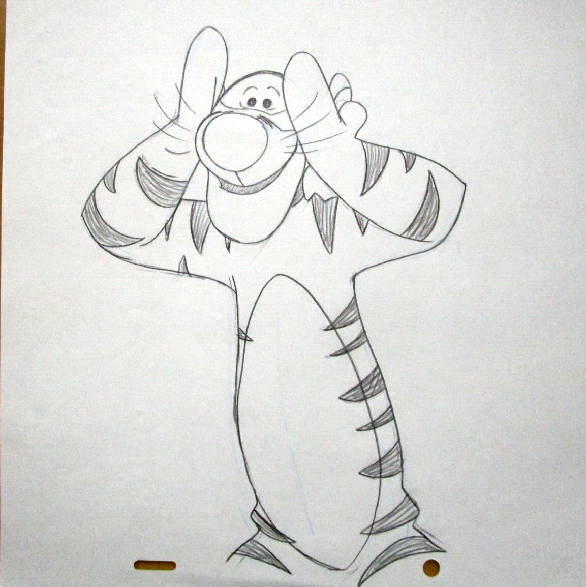 TIGGER – WINNIE THE POOH WALT DISNEY 1990s ORIGINAL animation PRODUCTION DRAWING
