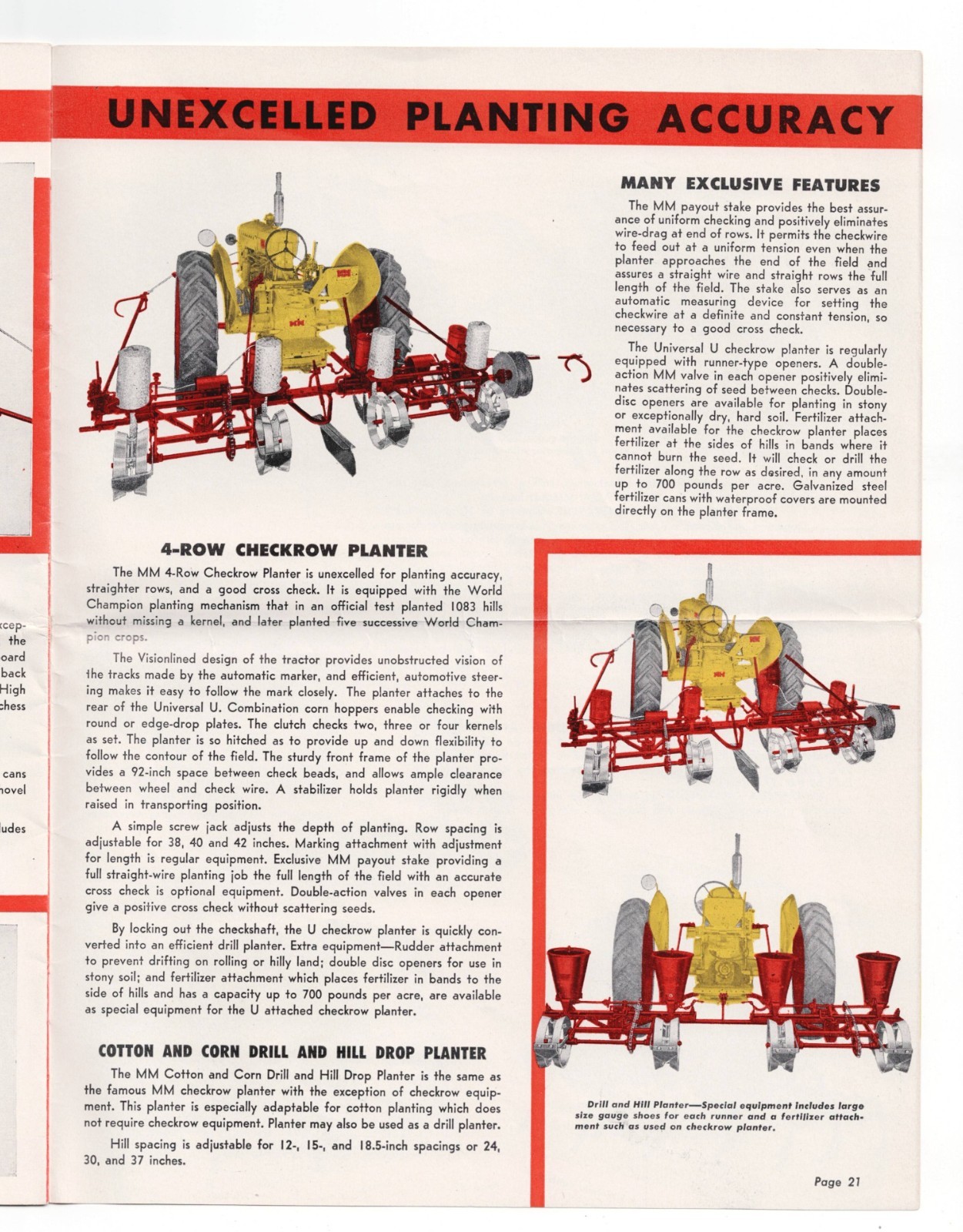 MINNEAPOLIS-MOLINE VISIONLINED “U” TRACTORS 24 PAGE BROCHURE