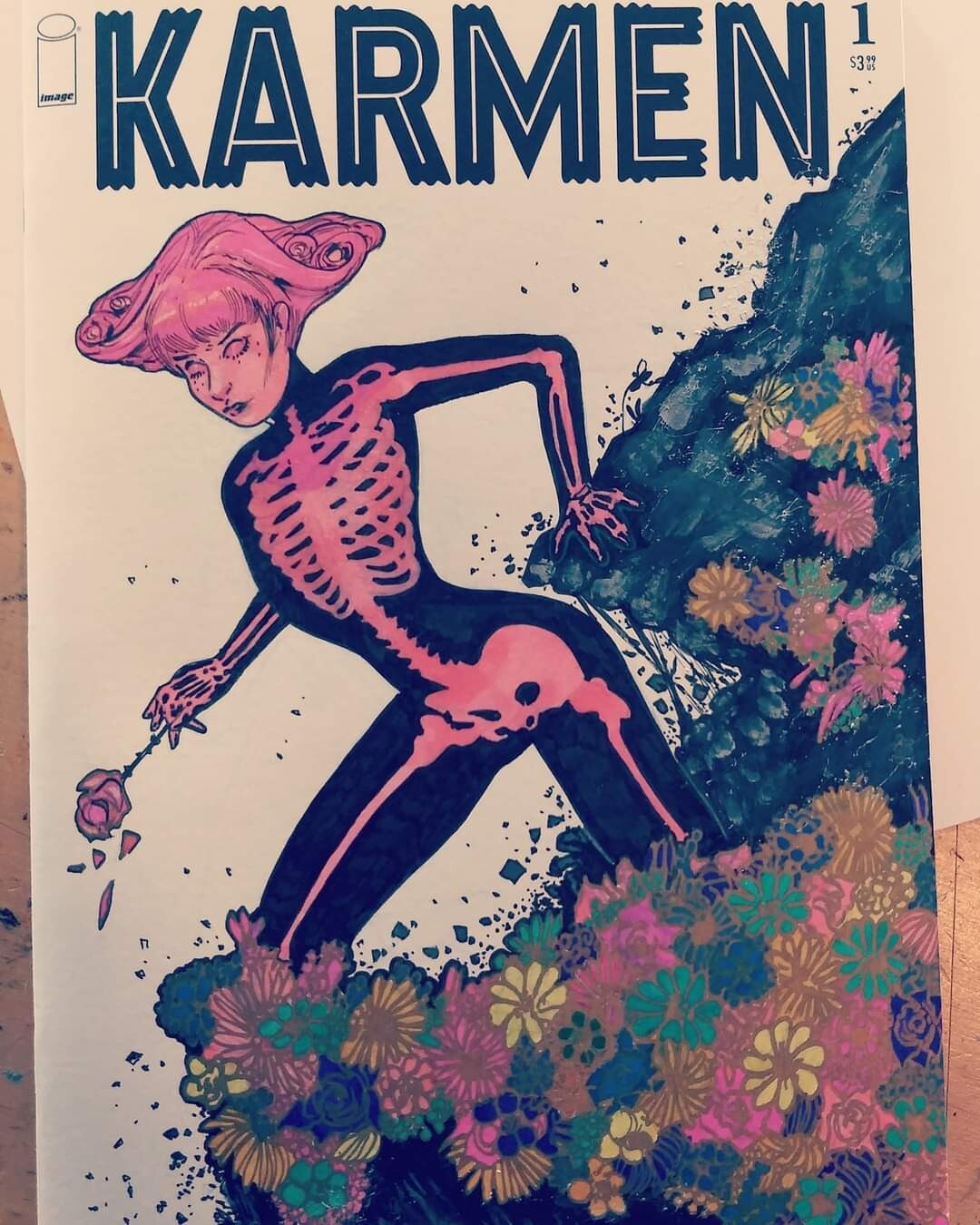 Original Custom Blank Sketch Cover Artwork DC Marvel Commissions INCLUDES COMIC.