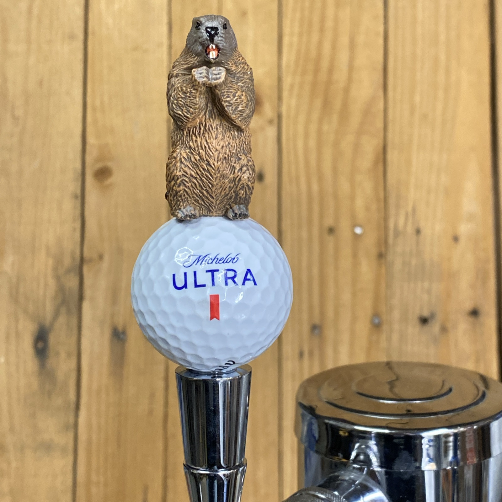 Caddyshack Mini TAP HANDLE Gopher Michelob ULTRA Beer Golf Ball Short Stubby