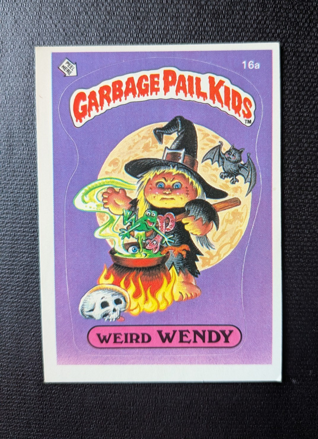 1985 Topps Garbage Pail Kids Card Weird Wendy 16a 1st Series