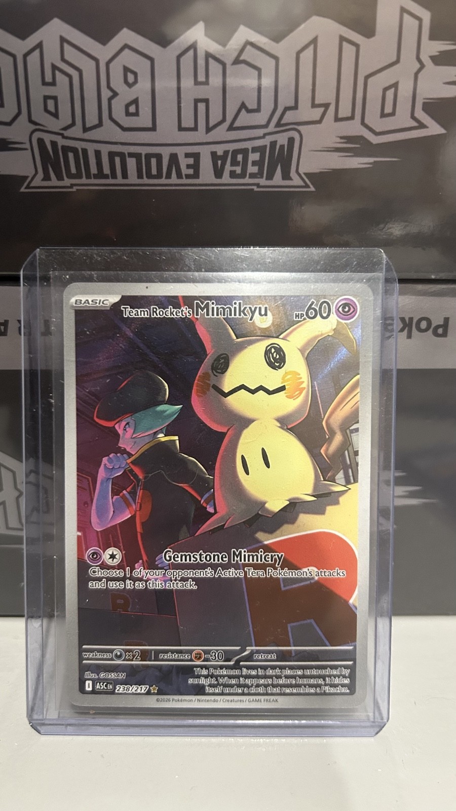 Pokémon TCG Team Rocket’s Mimikyu 238/217 Illustration Rare Ascended Heroes