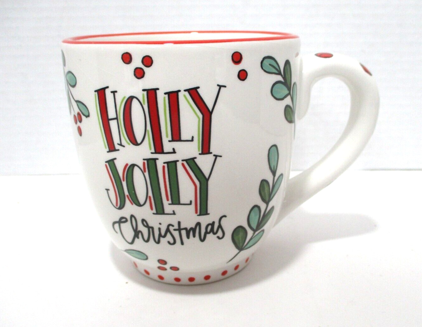Holly Jolly Christmas Coffee Mug 16 Ounces Nory Haus Gift