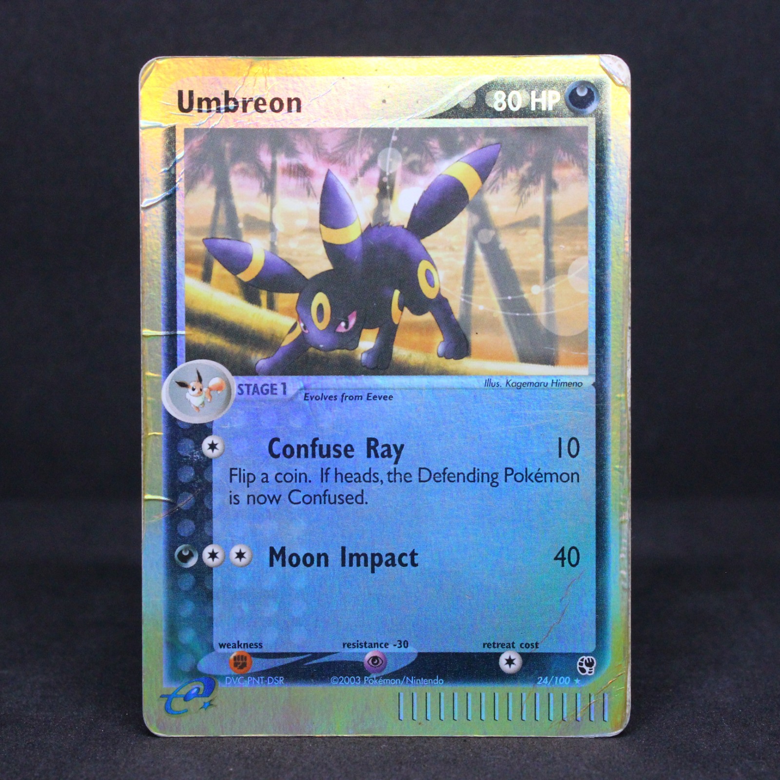 🔥UMBREON REVERSE HOLO RARE | EX SANDSTORM 24/100 | HEAVILY PLAYED PR🔥