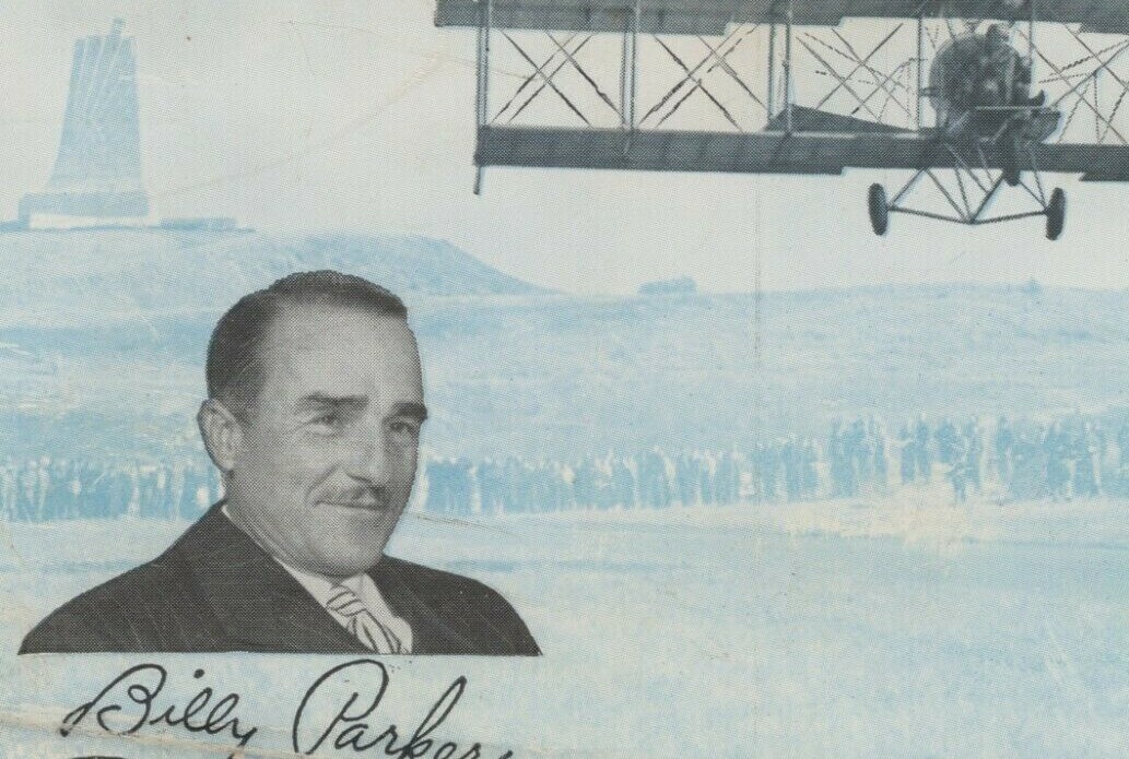 Phillips Petroleum 66 Billy Parker aviation 1912 plane Advertising postcard D415