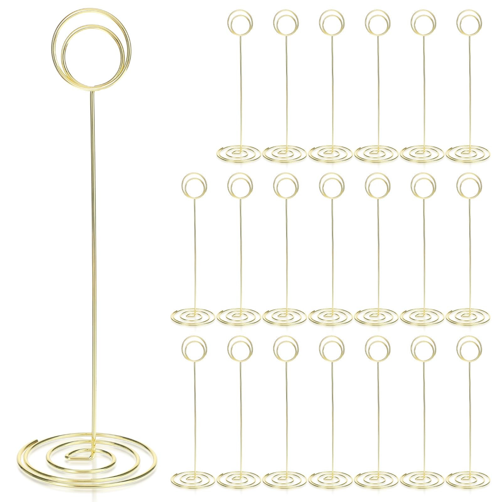 20 Pack Gold Table Number Holders，8.86“ Tall Place Card Holders