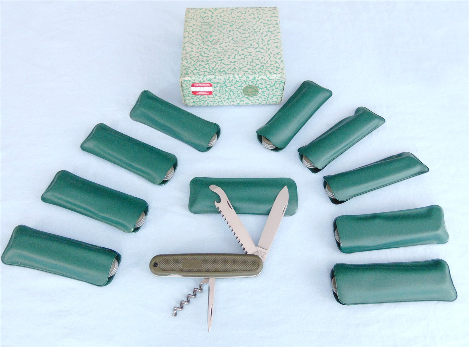 original box of 10 Victorinox Troopers 108mm – See description for US duty.