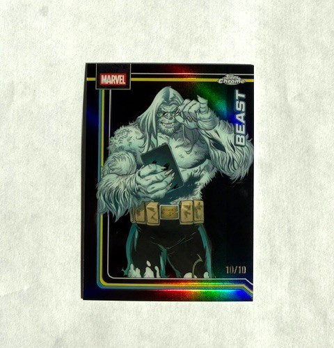 2026 Topps Chrome Marvel Beast #10 10/10 Black Refractor