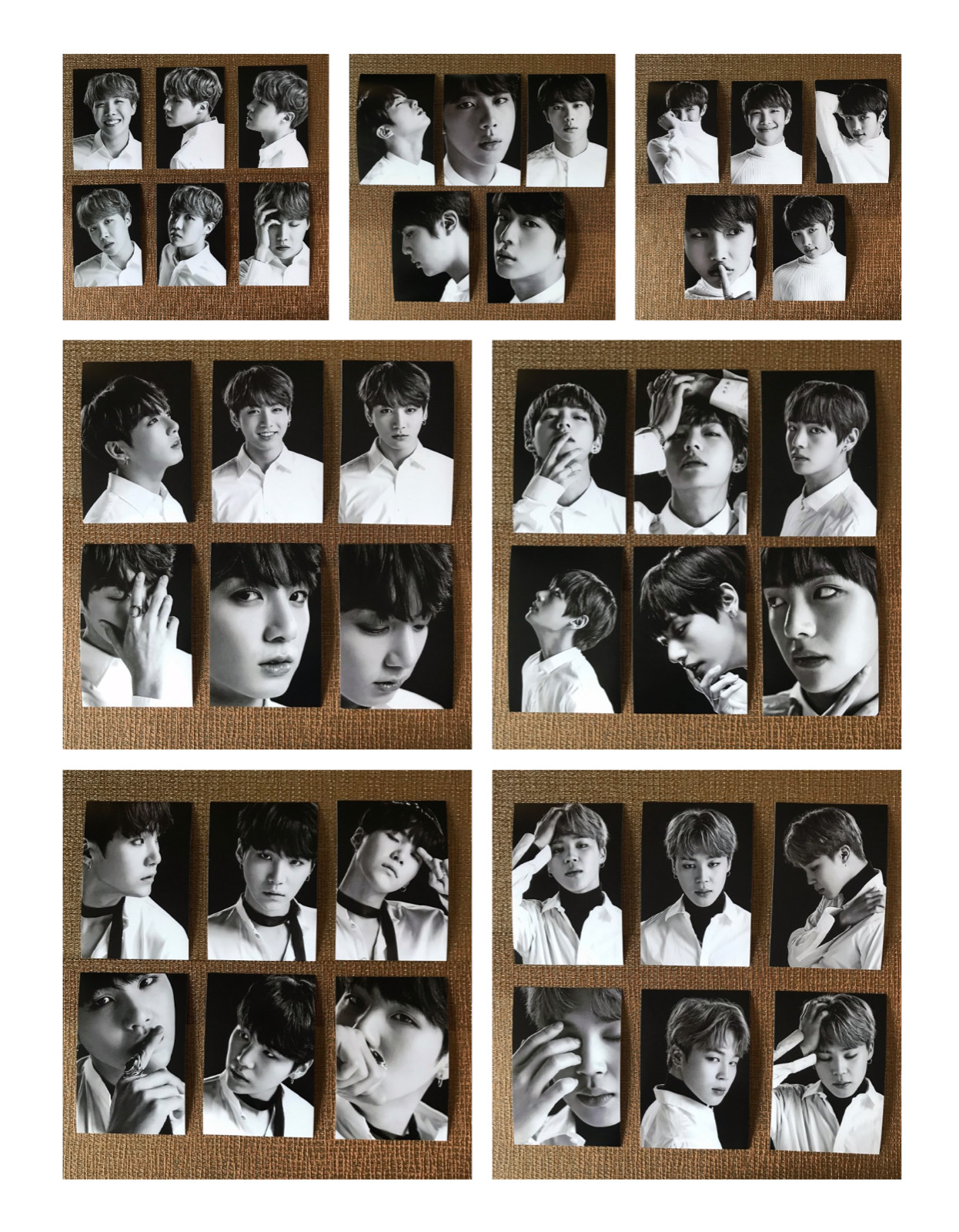 Unbranded Selfmade 4″x6″ Proto Prints – BTS Wings Black and White Series