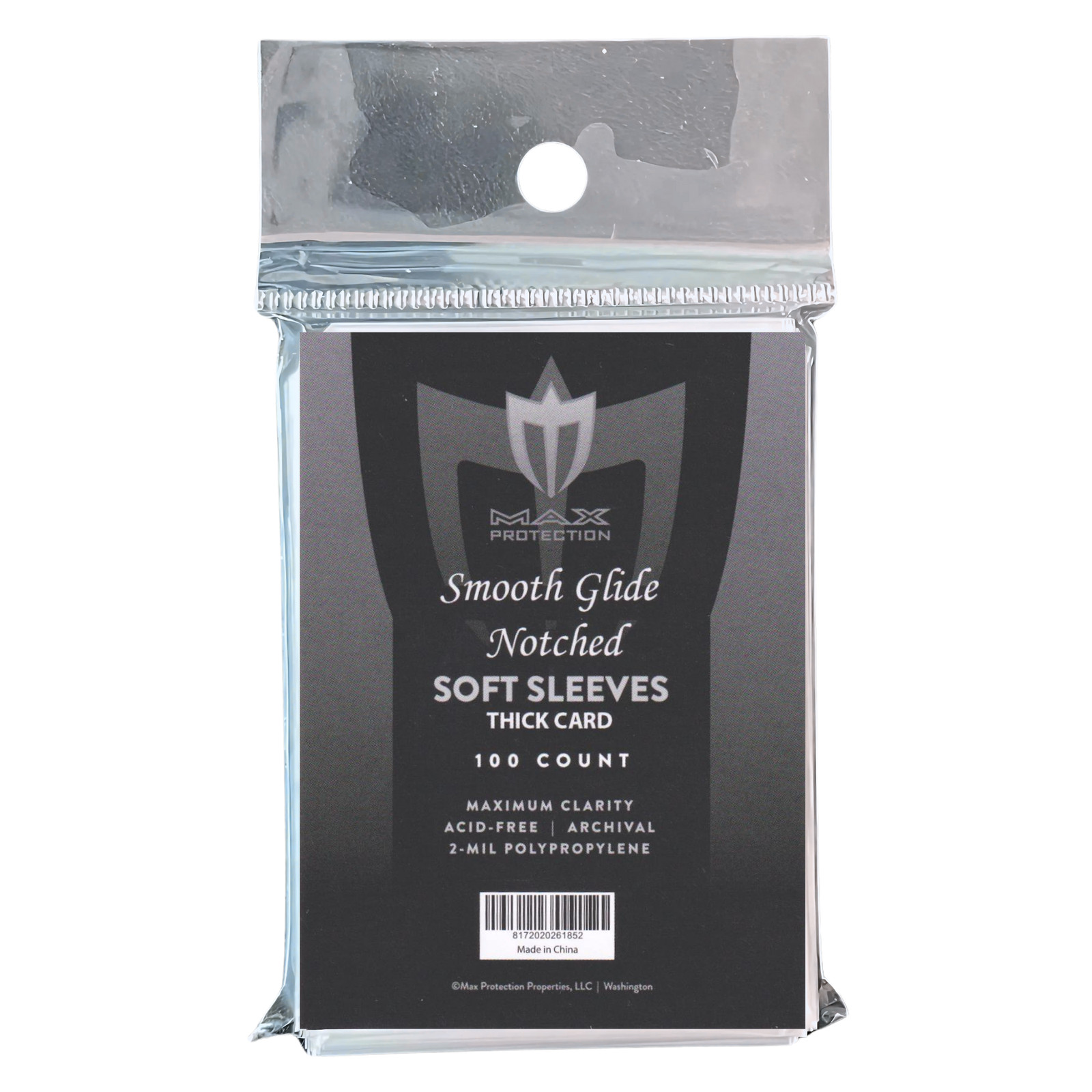2,000 Max Protection Thick Card & Vintage Smooth Glide Notched Soft Sleeves