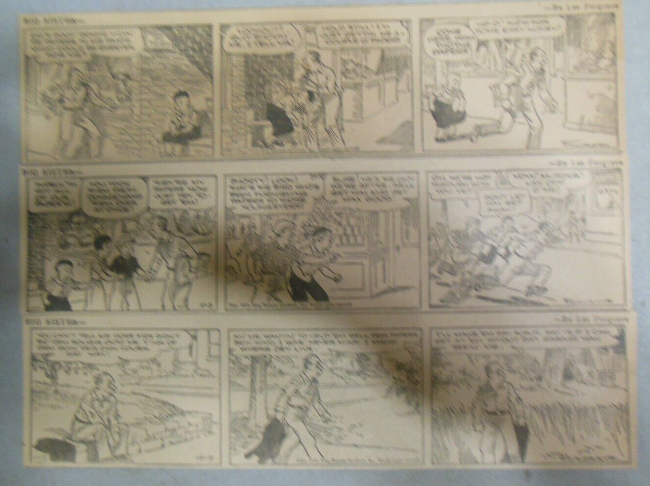 (79) “Big Sister” Dailies by Les Forgrave from 10-12,1938 Size: 3 x 10 inches