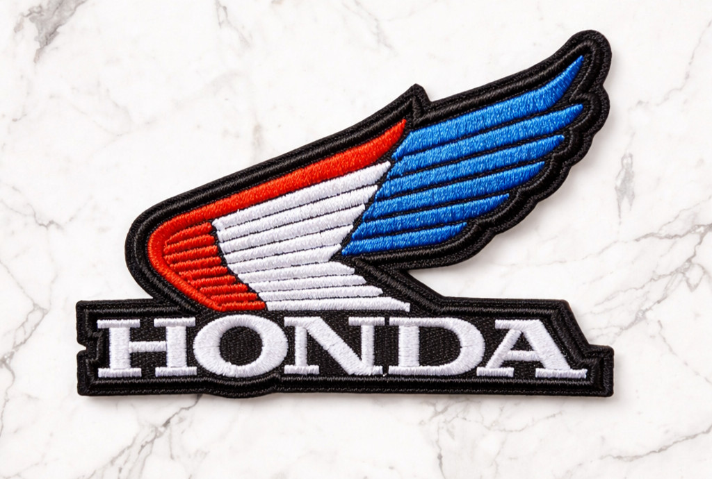 HONDA WINGS RACING LOGO EMBROIDERED IRON OR SEW ON PATCH 4″X2.5″ FREE SHIPPING