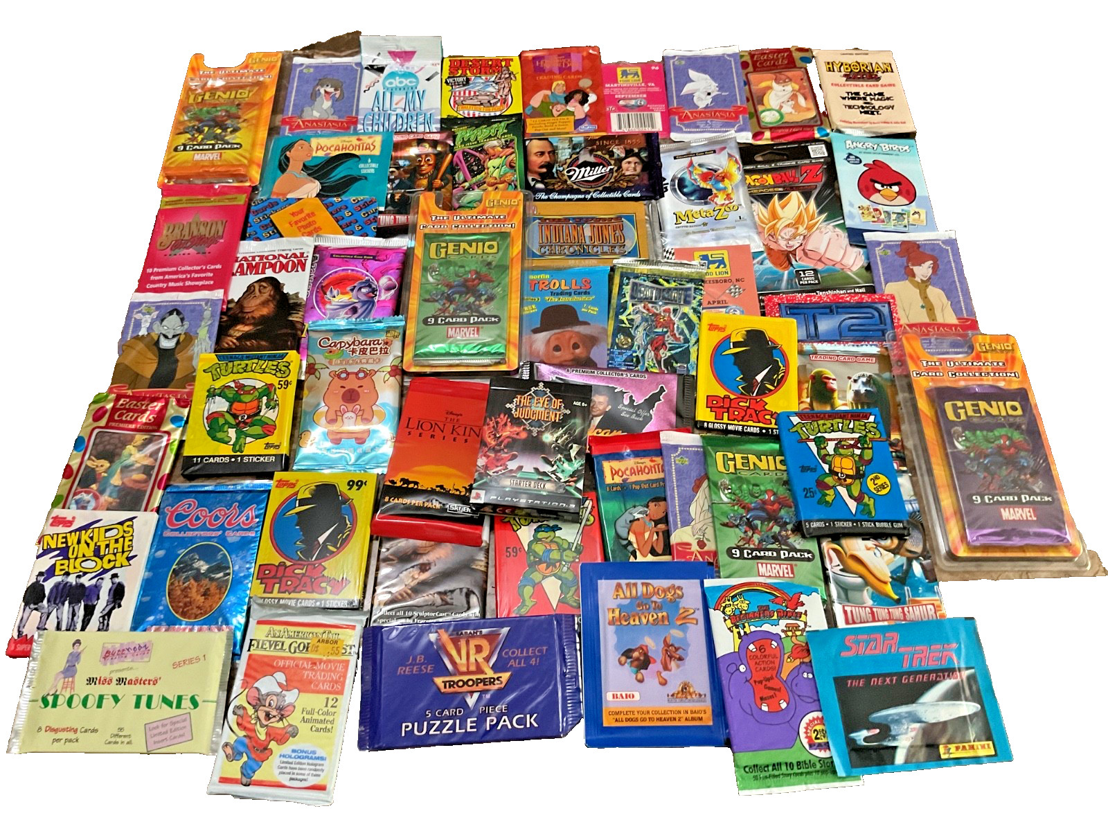 60 Vintage 90’s 00’s Non Sports Trading Card & Sticker Packs + 20 FREE CARDS!