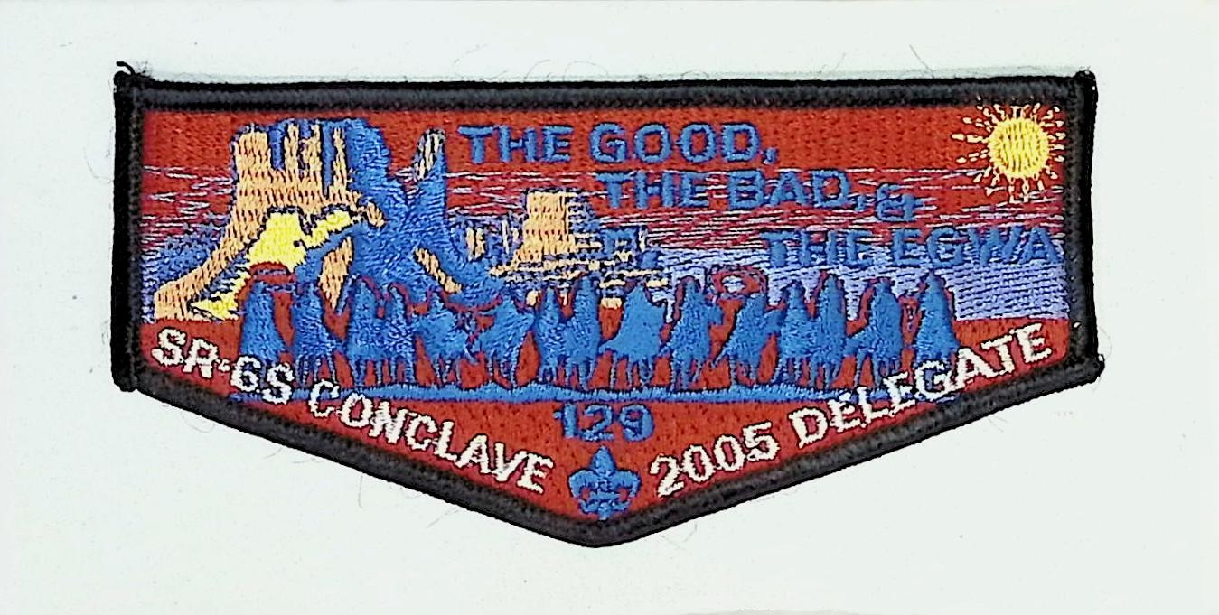 Egwa Tawa Dee Lodge 129 Atlanta Area GA 2005 Conclave Flap BLK Bdr