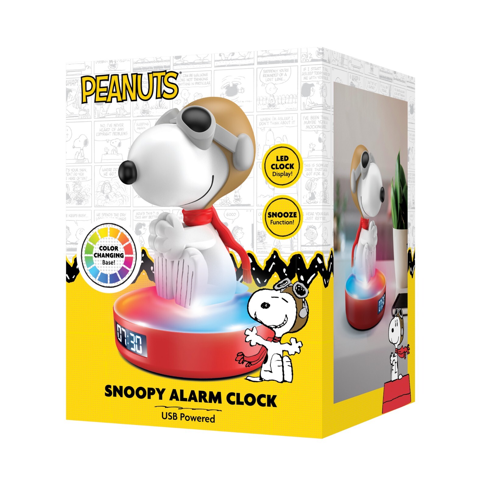 Peanuts Snoopy Flying Alarm Clock
