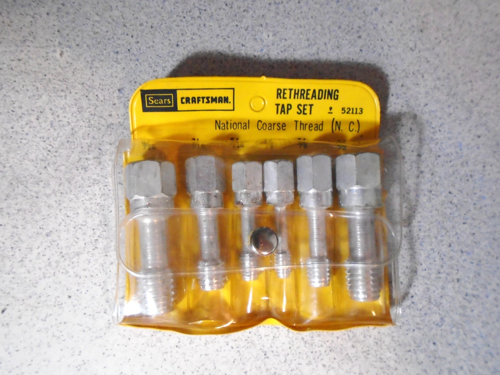 Sears Craftsman SAE 6 pc. NCT Rethreading Tap Tool Set 9 52113 w/Pouch USA