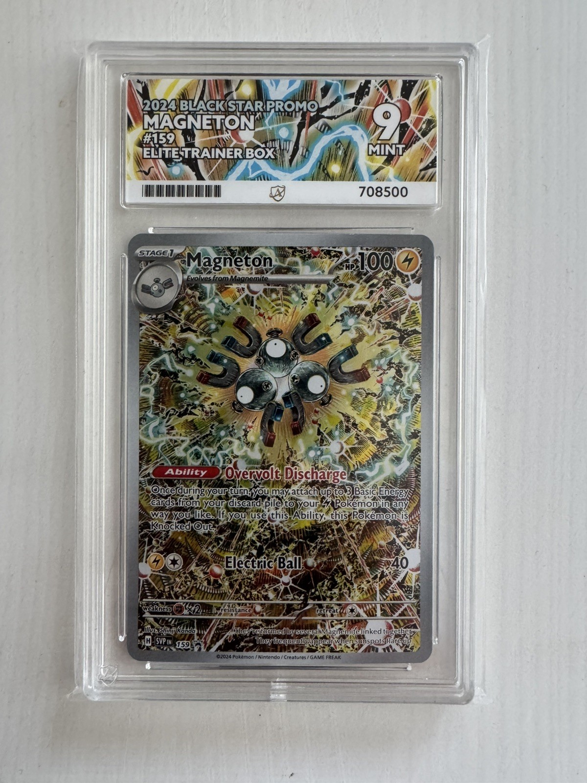 Pokémon TCG Magneton Black Star Promo 159 – Surging Sparks ETB Promo – ACE 9