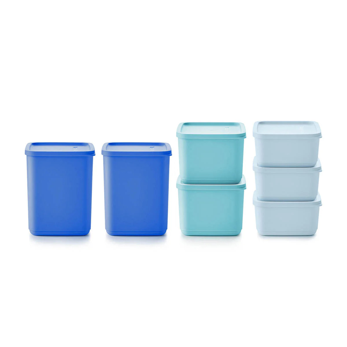 Tupperware Basic Brights Square 14 pieces Food Storage Container Set