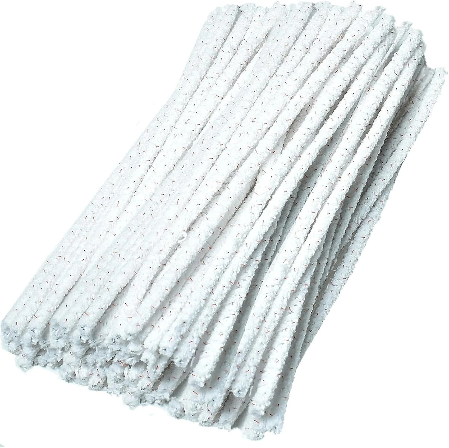 White Pipe Cleaners Hard Bristle Bulk 6 Inch (50 Pack) for Clean Tar Resin Plast