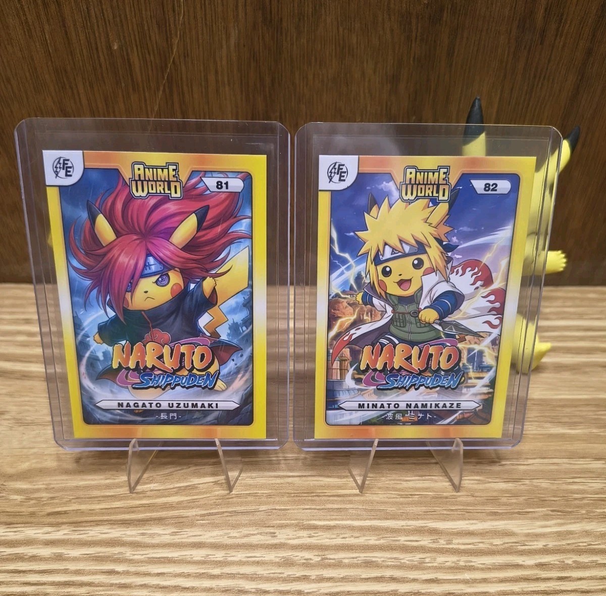 Pikachu Cosplay – Naruto Complete 12 Card Subset – Refractive Holo – NM