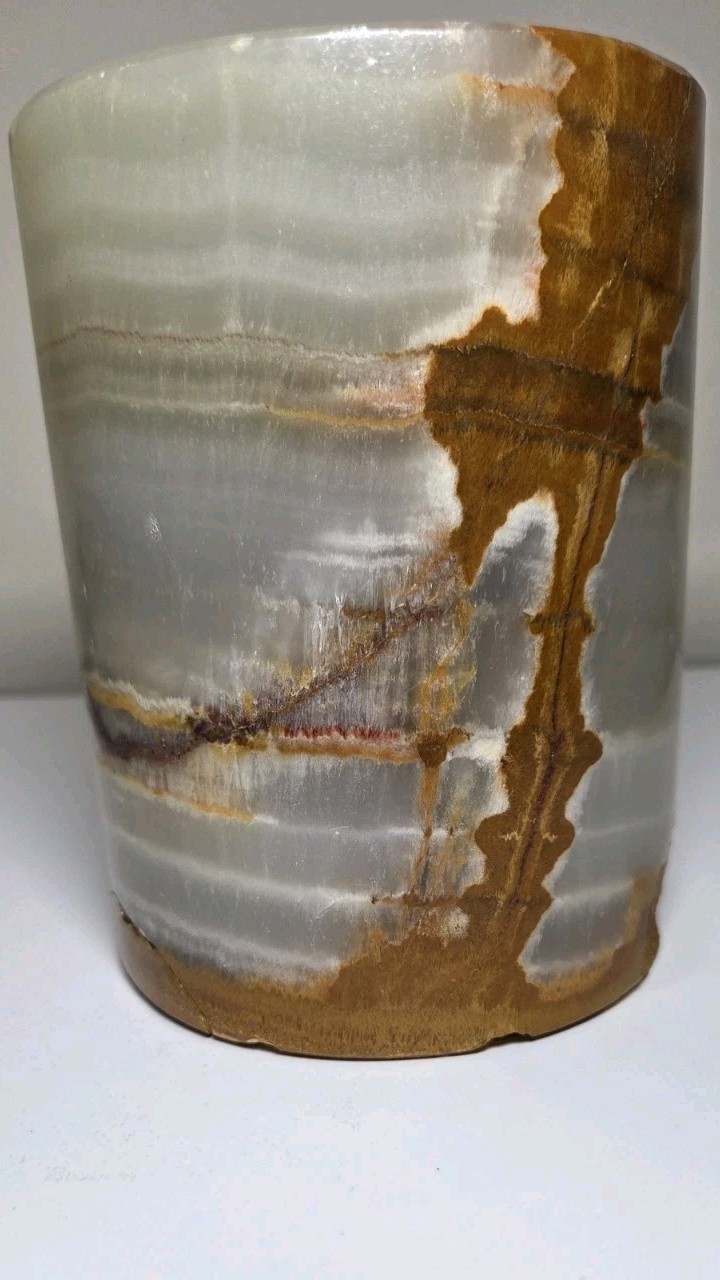 5 Pounds of Natural Onyx Used As A Book End