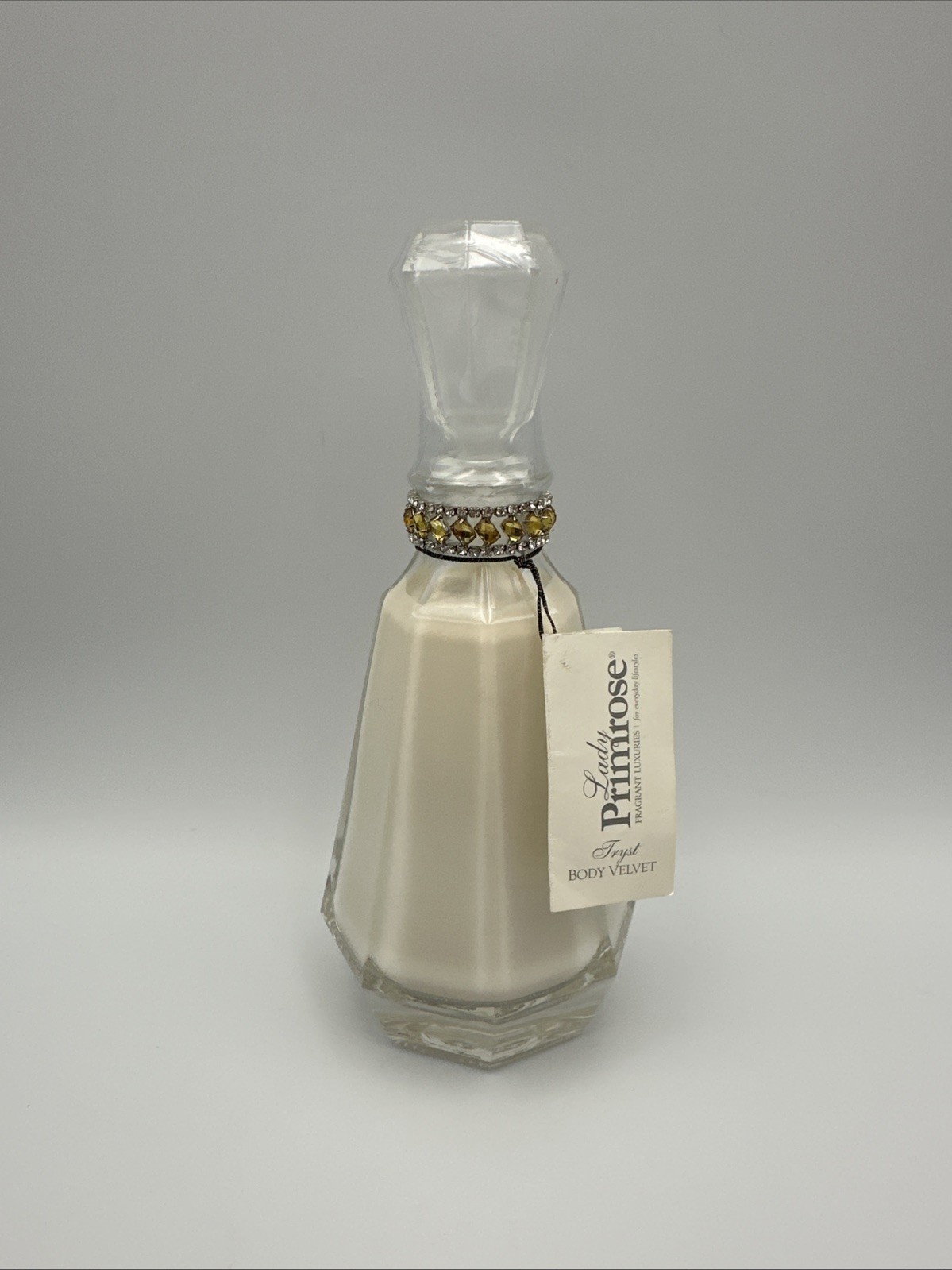 Vintage Lady Primrose Tryst Body Veil Lotion Tall 8” Decanter RARE SEALED NEW