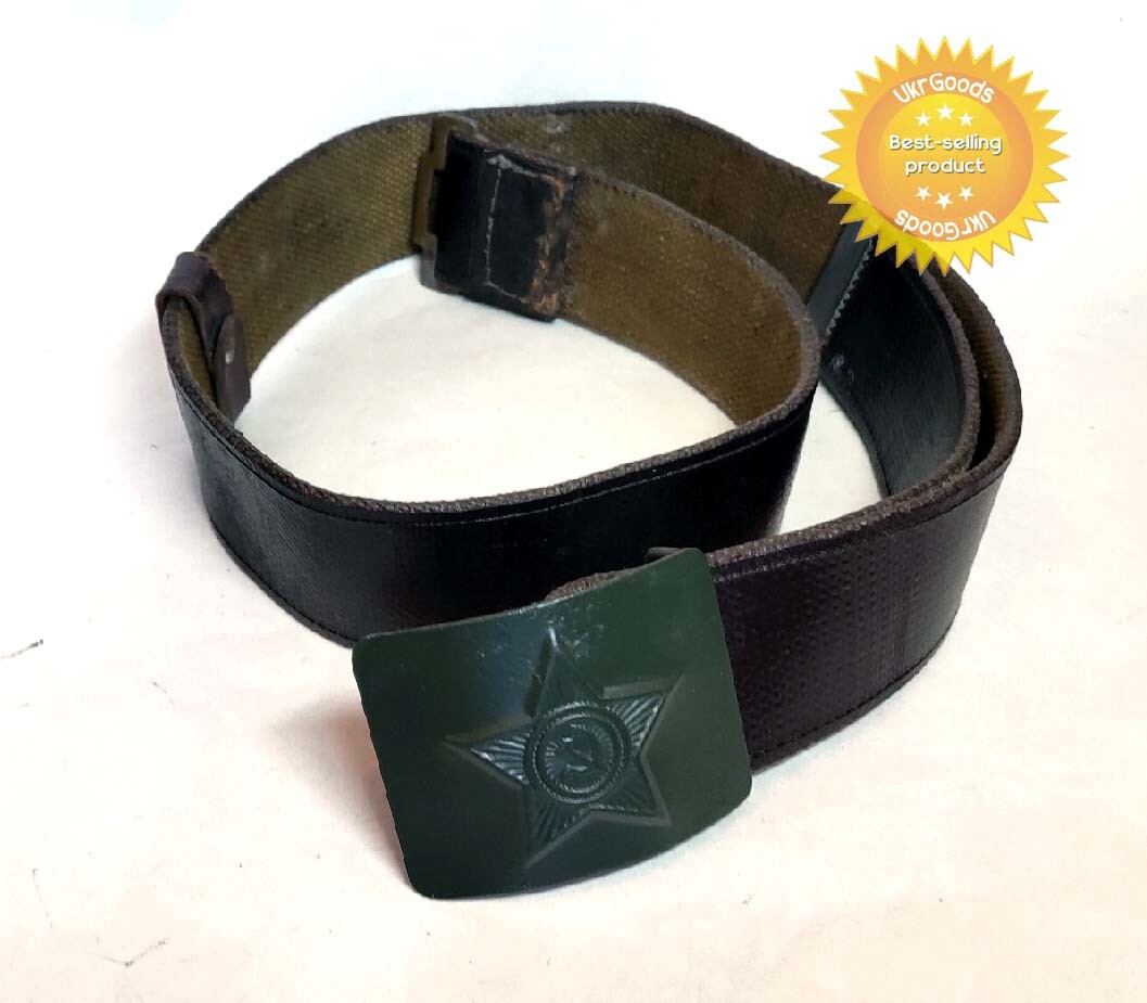Uniform Belt Buckle Brown Original Dated Soviet Russian Army (41,3″/105 cm) Used