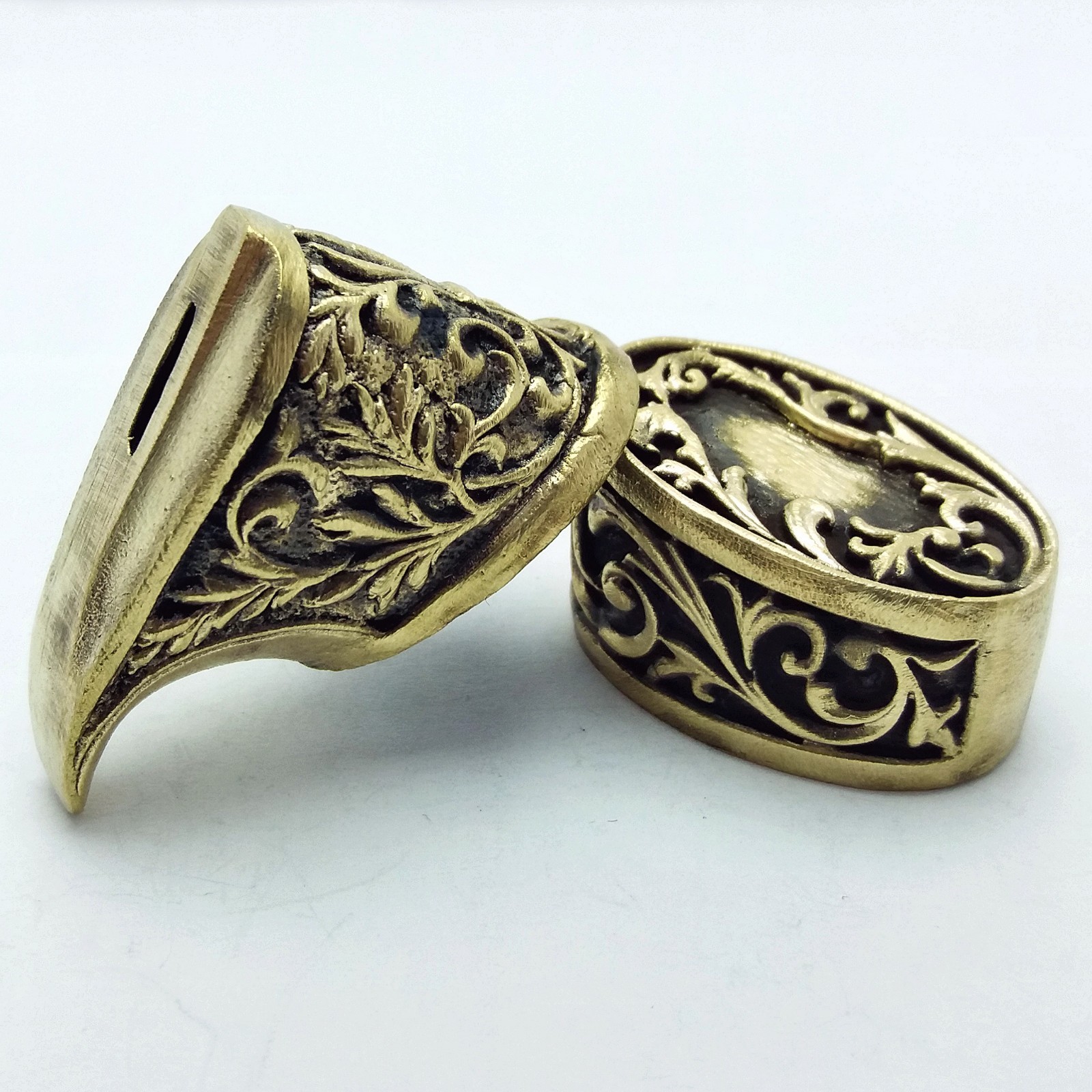 ” SET #2 ” CASTING SOLID BRONZE SET FINGER GUARD BOLSTER & POMMEL CUSTOM MAKING