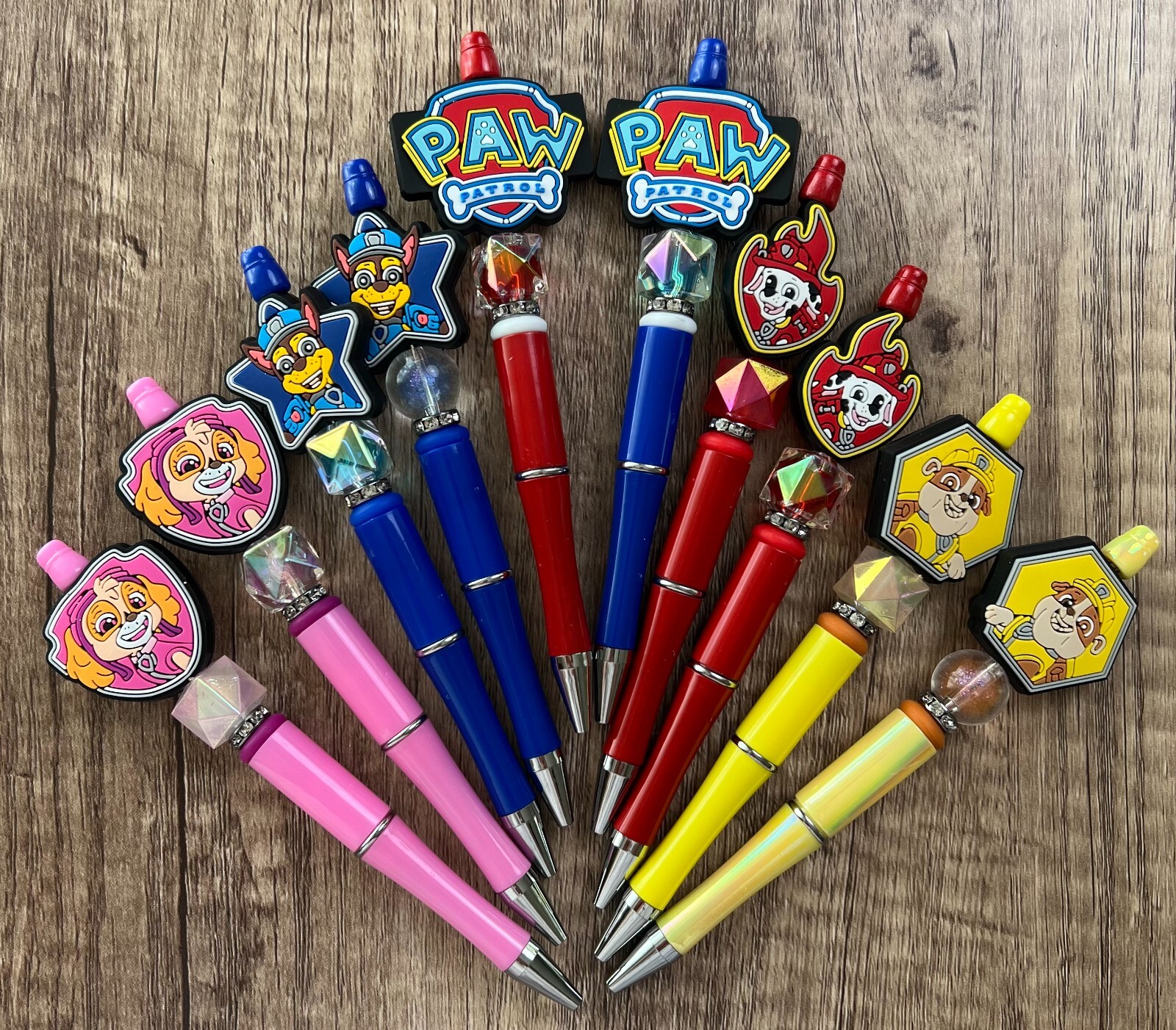 Custom beaded pen. Paw Silicone & acrylic Beads. Gifts. Journal. Teen.