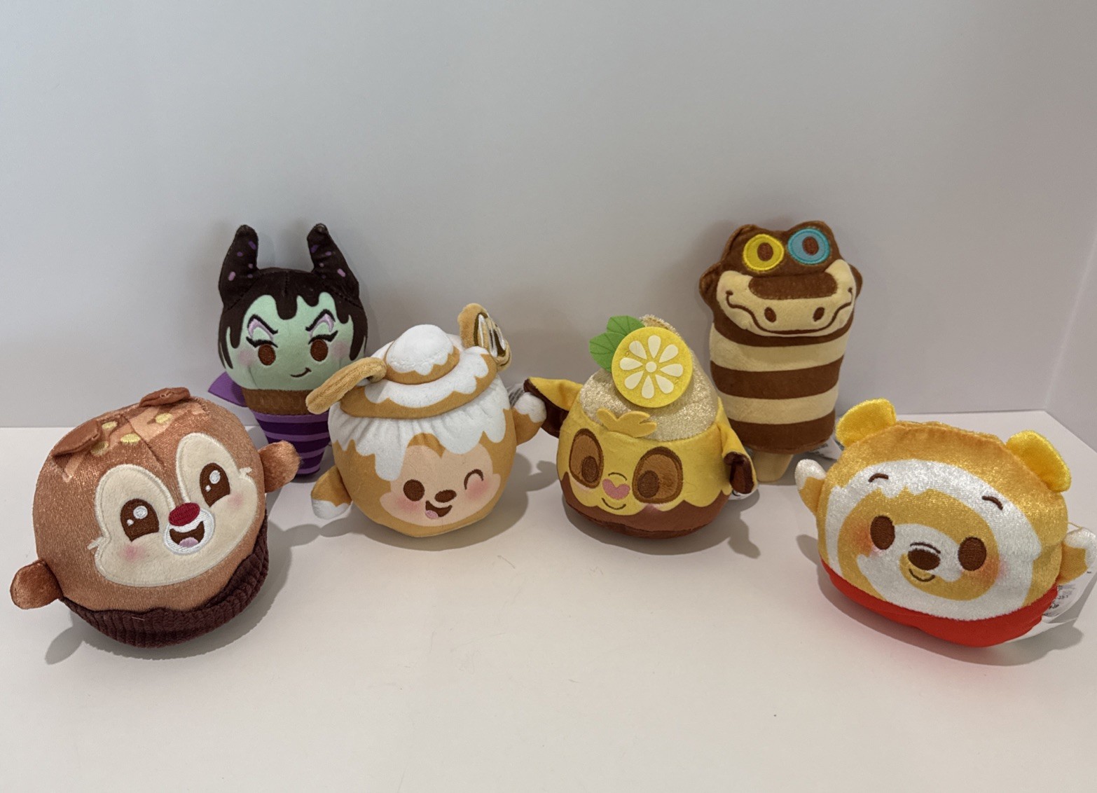 Disney Parks Munchlings Plush Lot of 6 Dessert Food Mini Stuffed Characters