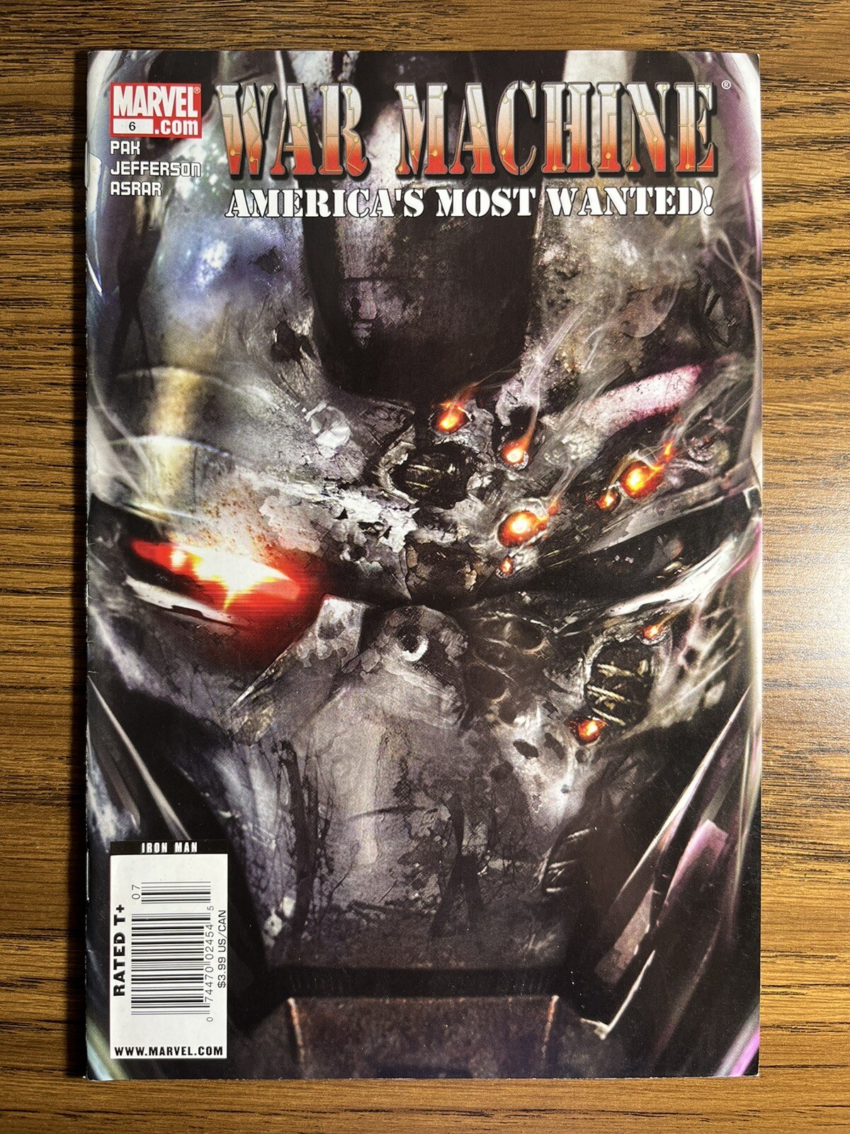 WAR MACHINE 6 EXTREMELY RARE NEWSSTAND VARIANT MATTINA COVER MARVEL COMICS 2009