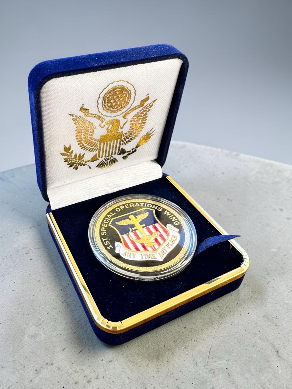 AIR FORCE 1st SPECIAL OPERATIONS WING Challenge Coin in Velvet Case ·GREAT GIFT·