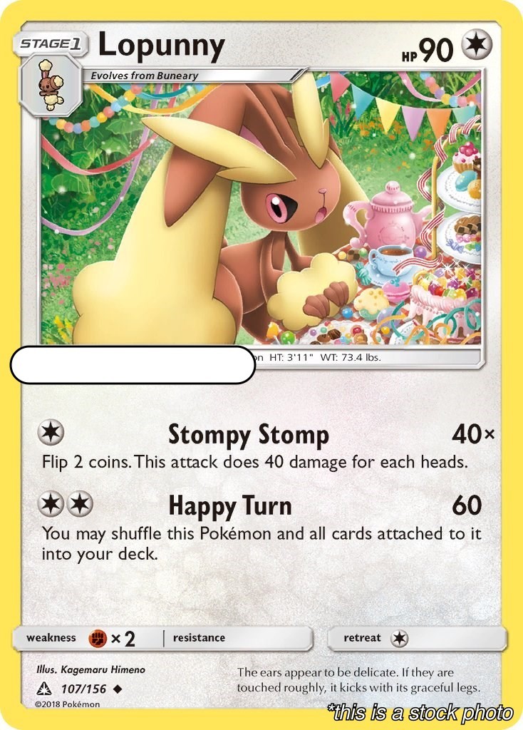 Reverse Holofoil – Lopunny – 107/156 – SM – Ultra Prism – NM
