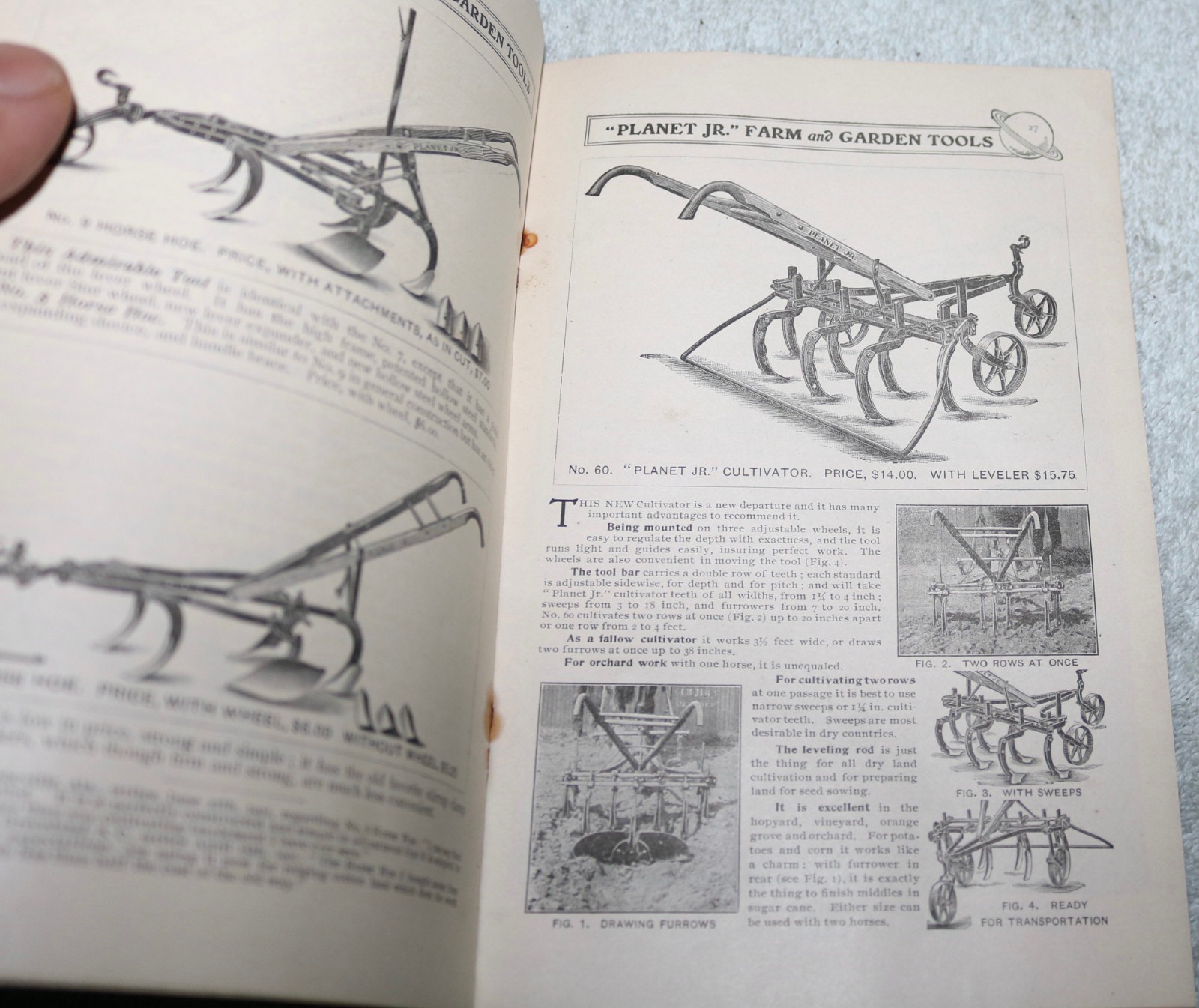 ANTIQUE 1902 PLANET JR FARMING AGRICULTURE IMPLEMENTS CATALOG W/PRICES