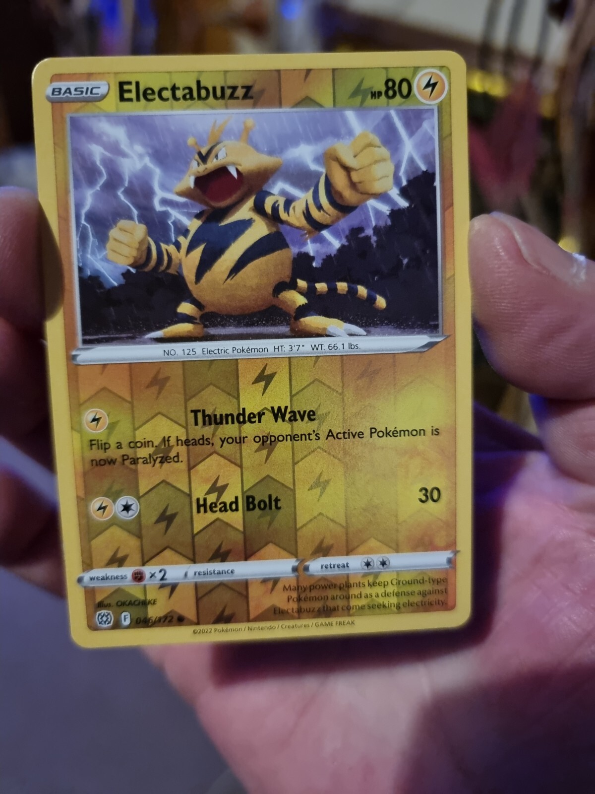 Pokemon Electabuzz 046/172 Brilliant Stars Reverse Holo Common