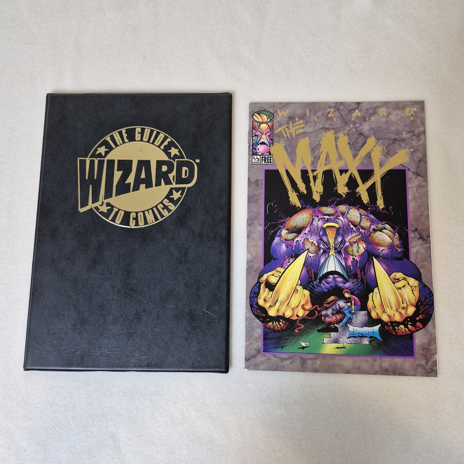 WIZARD THE MAXX #1/2 GOLD Variant EDITION w COA & Case Sam Kieth Image Comics