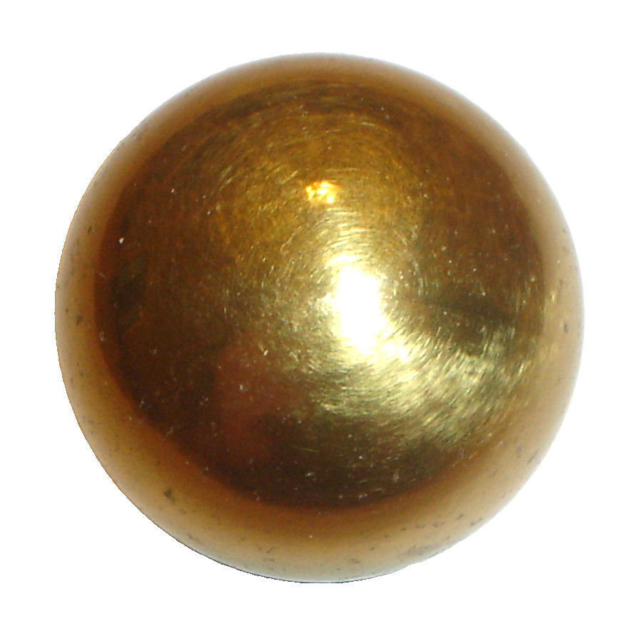 Vintage Heavy Solid Brass Ball Lamp Finial / Topper