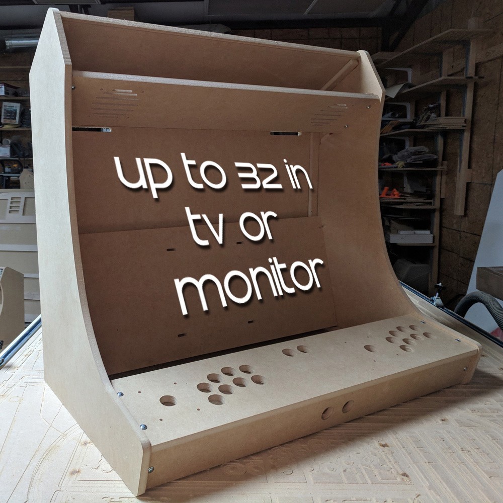 DIY “TINY” Bartop / Tabletop Arcade Cabinet Kit for 32in TV or 32in Monitor HAPP