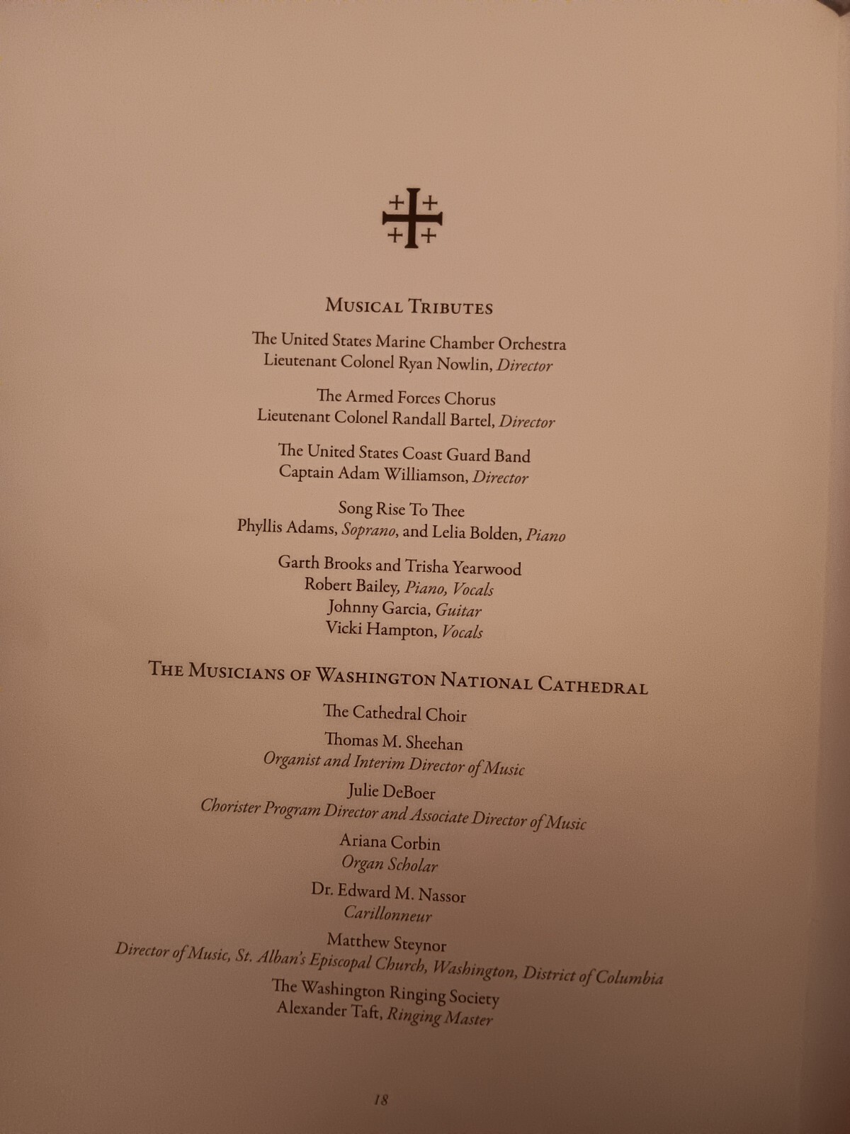 President Jimmy Carter Funeral Program 8.5×11 Copy