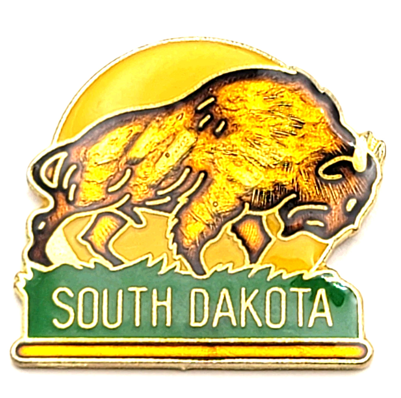 South Dakota Buffalo Bison Wildlife Great Plains Prairie Pin Travel Souvenir