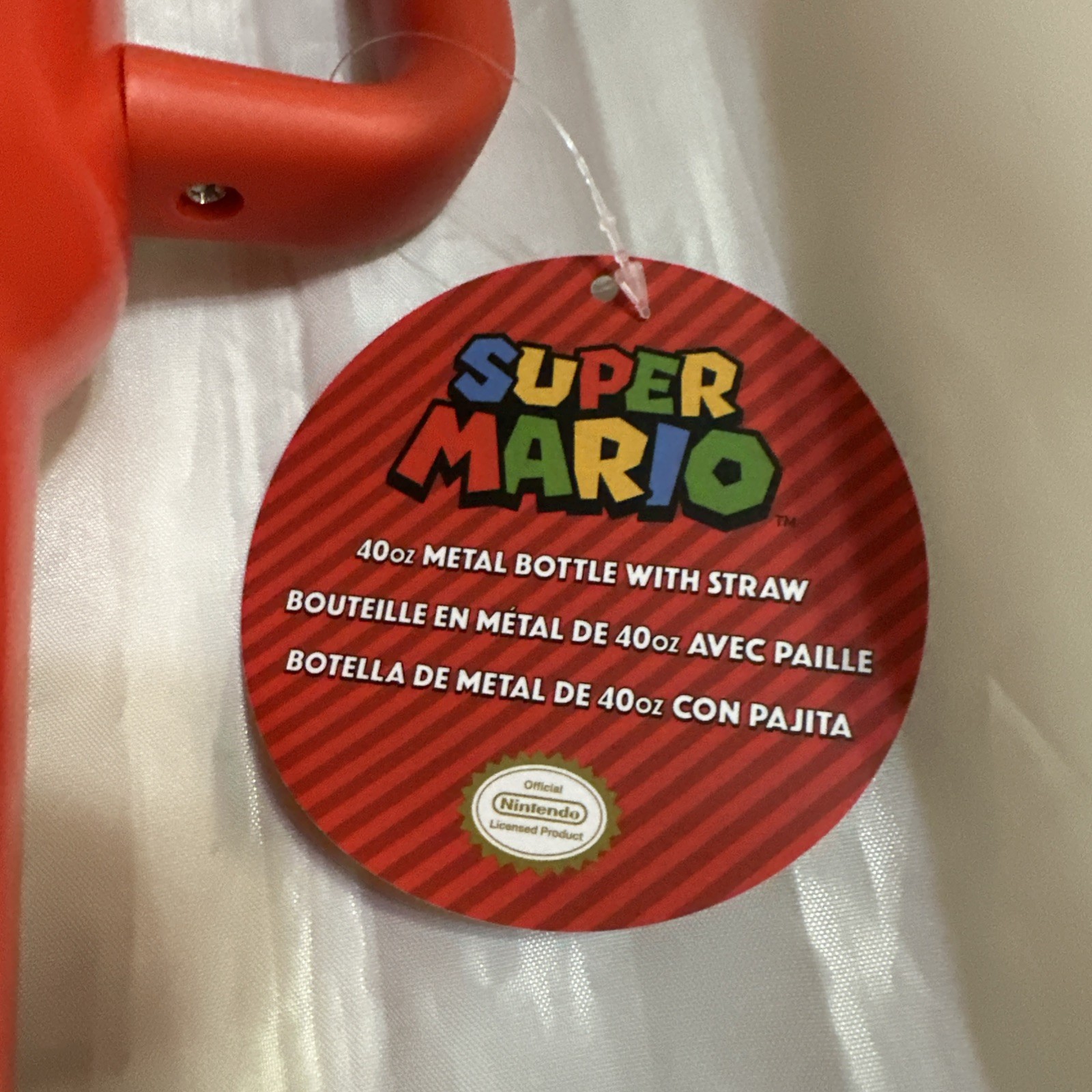 Super Mario Bros Mario Metal Travel Tumbler With Leak Resistant Lid &Straw 40oz